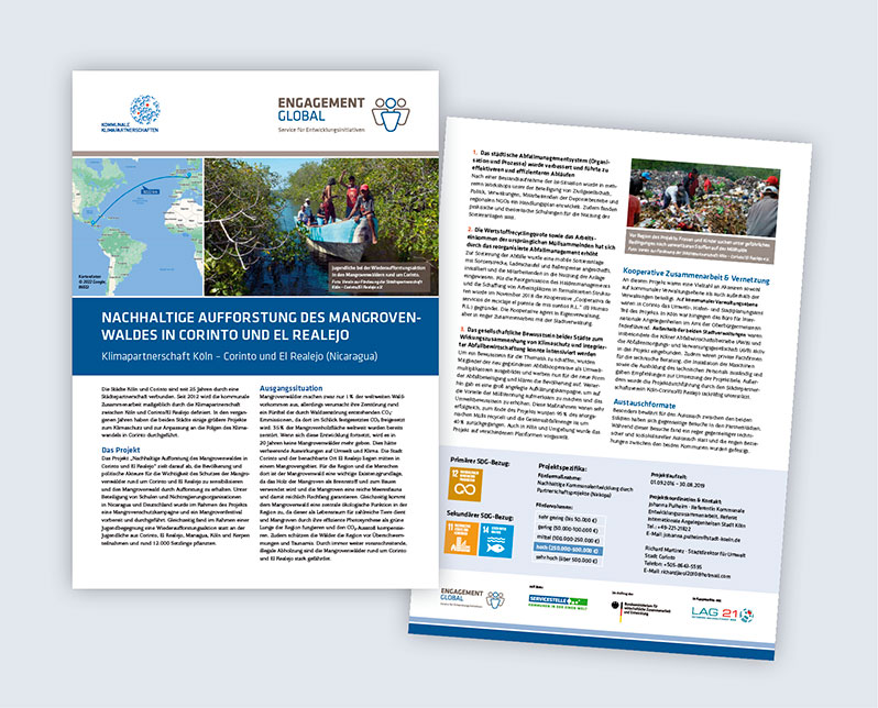 Projektblatt der Klimapartnerschaft Köln – Corinto (Nicaragua)