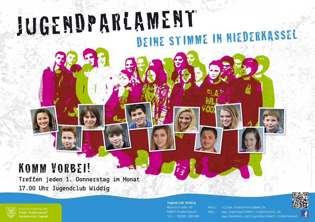 Plakat für Jugendparlament Niederkassel